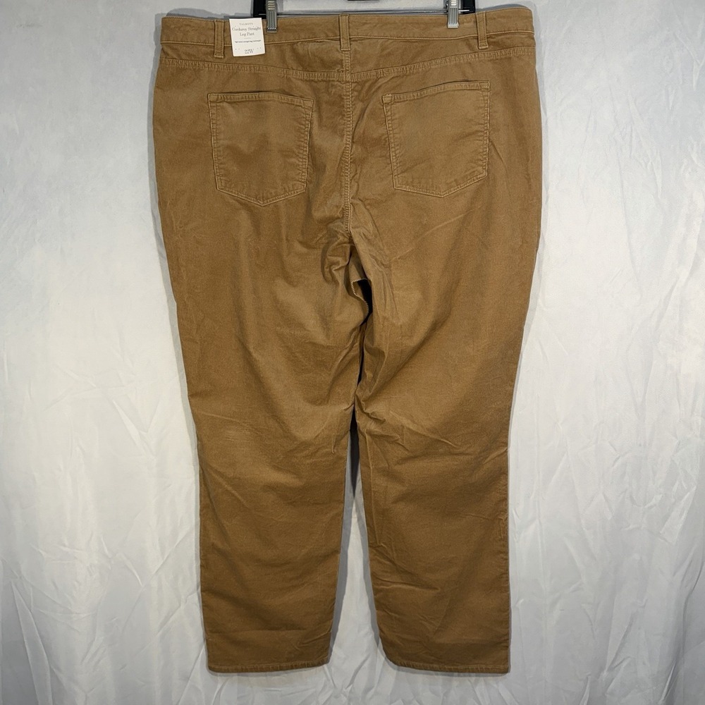 TALBOTS Mustard Flawless Five Pocket Straight Leg‎ Slimming Corduroy Pants 22W